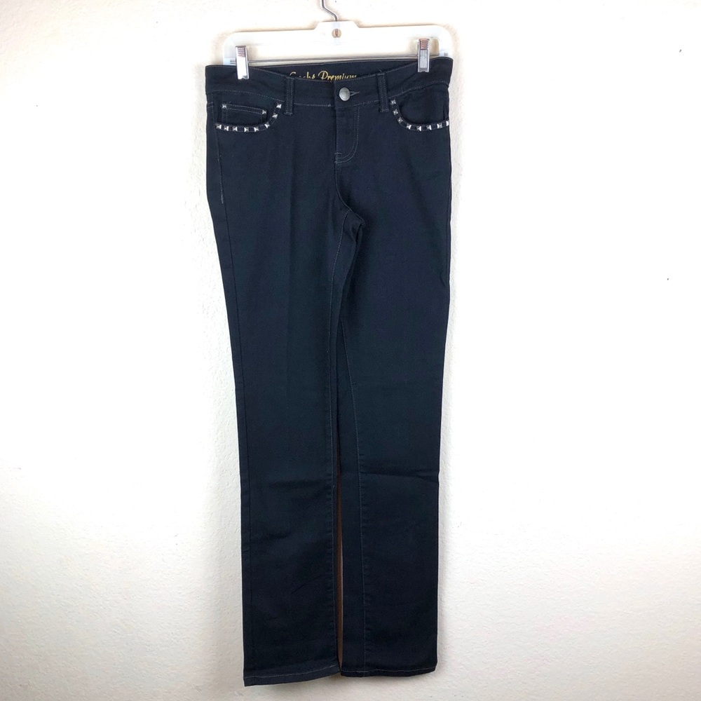 Cache Jeans NWT Studded Black Skinny